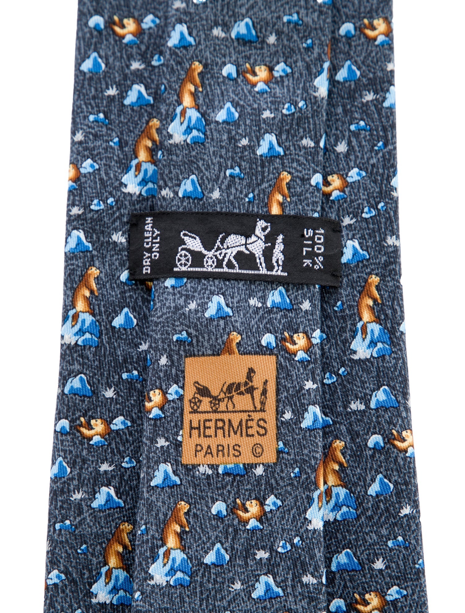 Hermès Blue Patterned tie