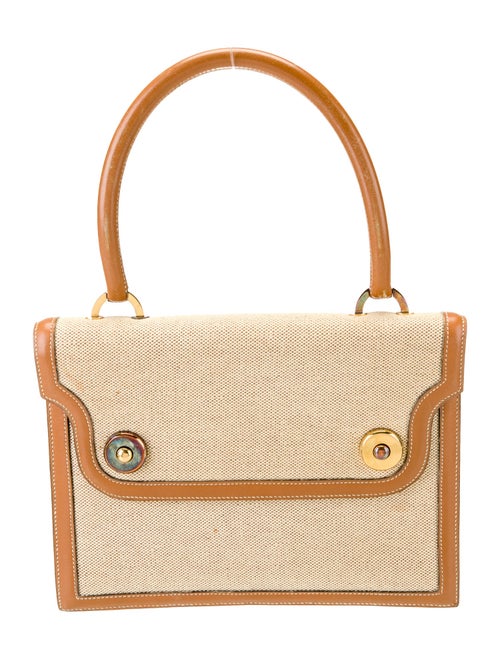 Hermès Toile H & Vache Naturelle Sac Floride