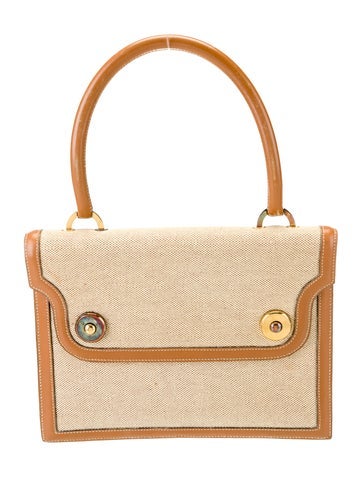 Hermès Handle Bags Toile H & Vache Naturelle Sac Floride