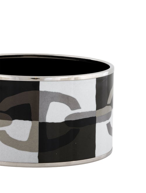 Hermès Extra Wide Enamel Bangle Bracelet