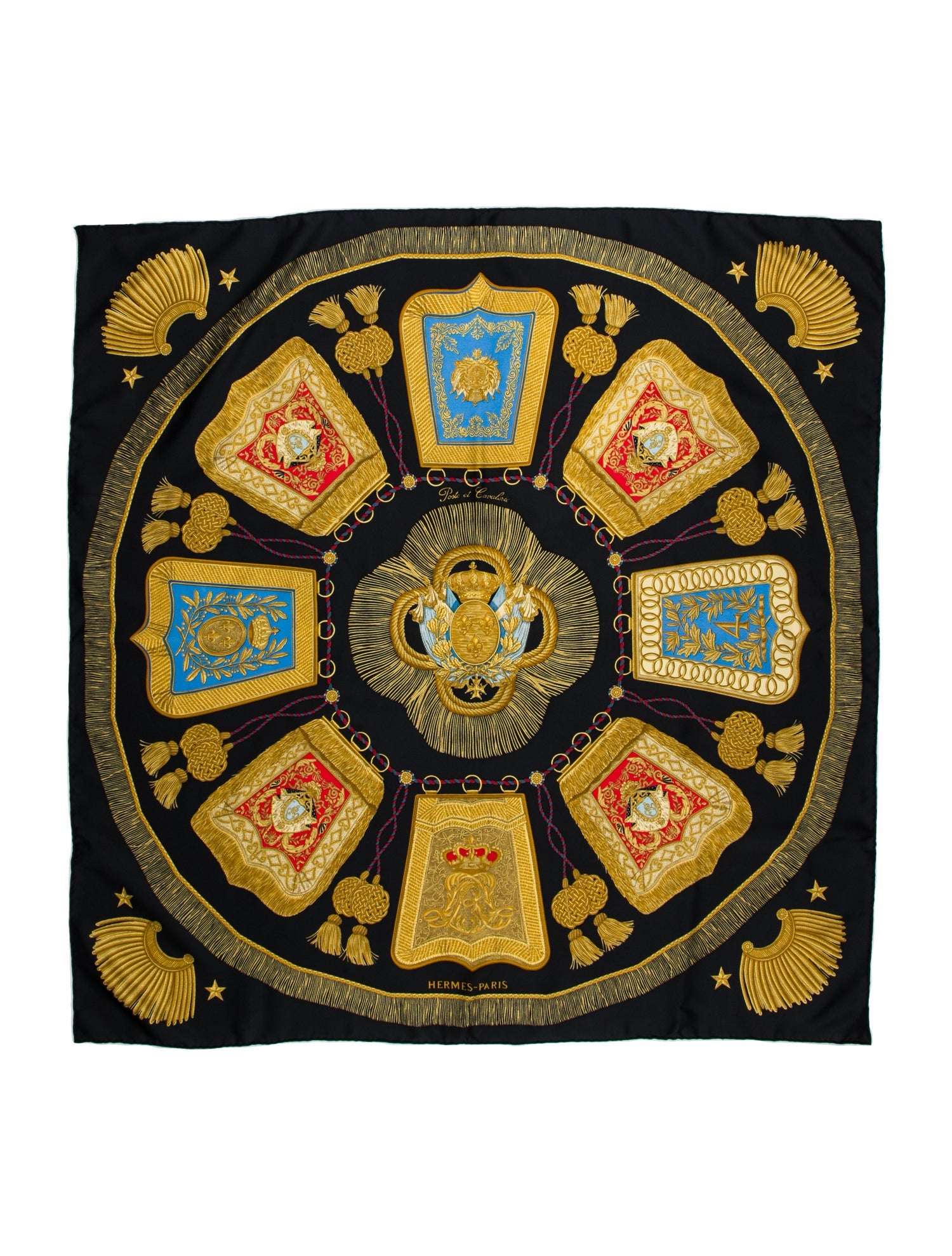 Hermès Poste et Cavalerie Silk Scarf