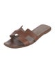 Hermès Oran H Logo Leather Slides