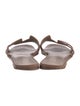Hermès Oran H Logo Leather Slides