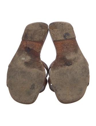 Hermès Oran H Logo Leather Slides