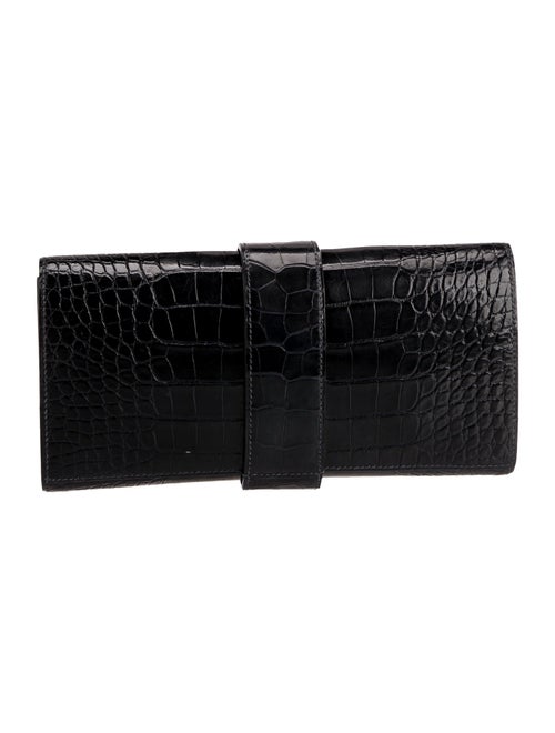 Hermès Shiny Alligator Medor 23 Clutch