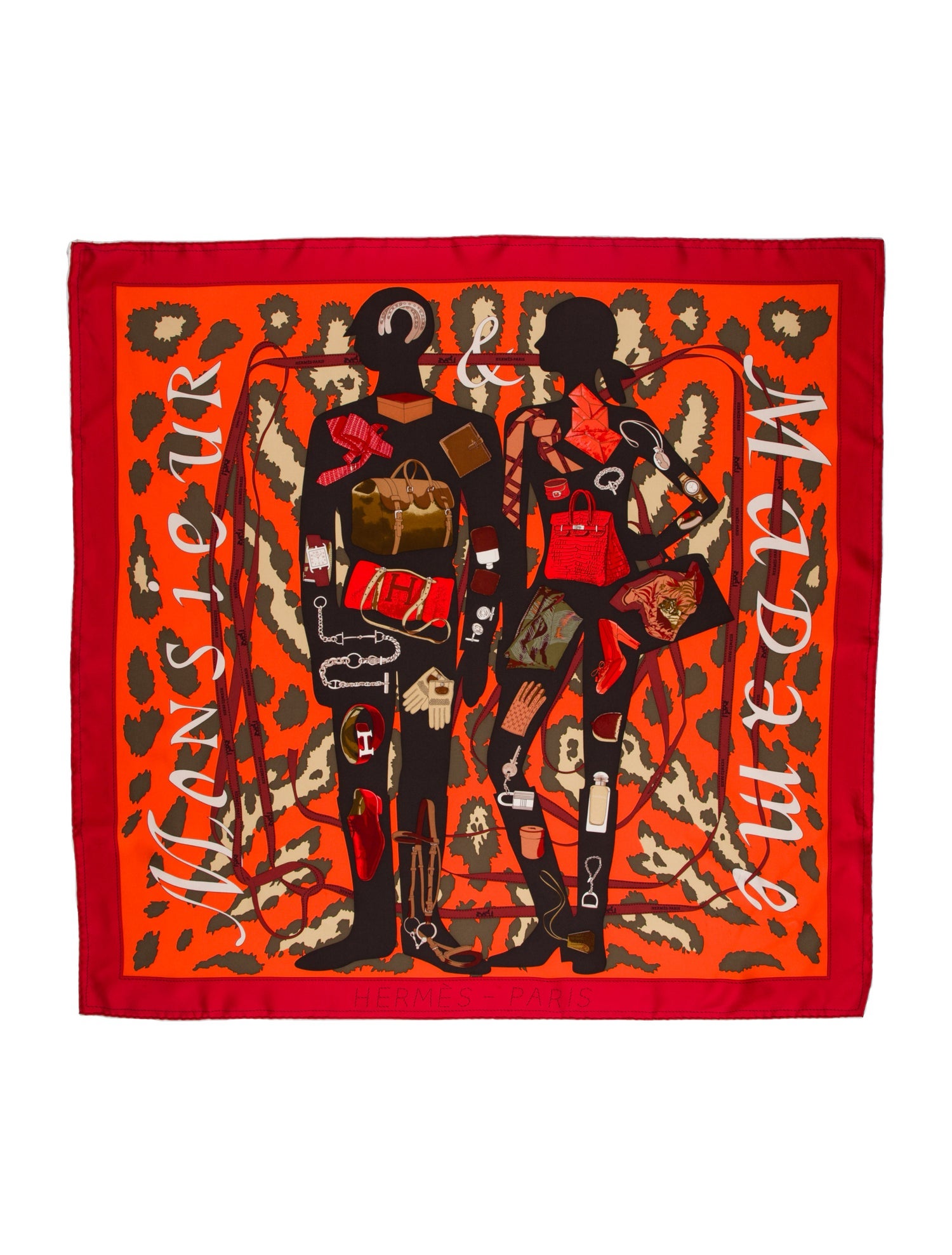 Hermès Monsieur et Madame Silk Scarf