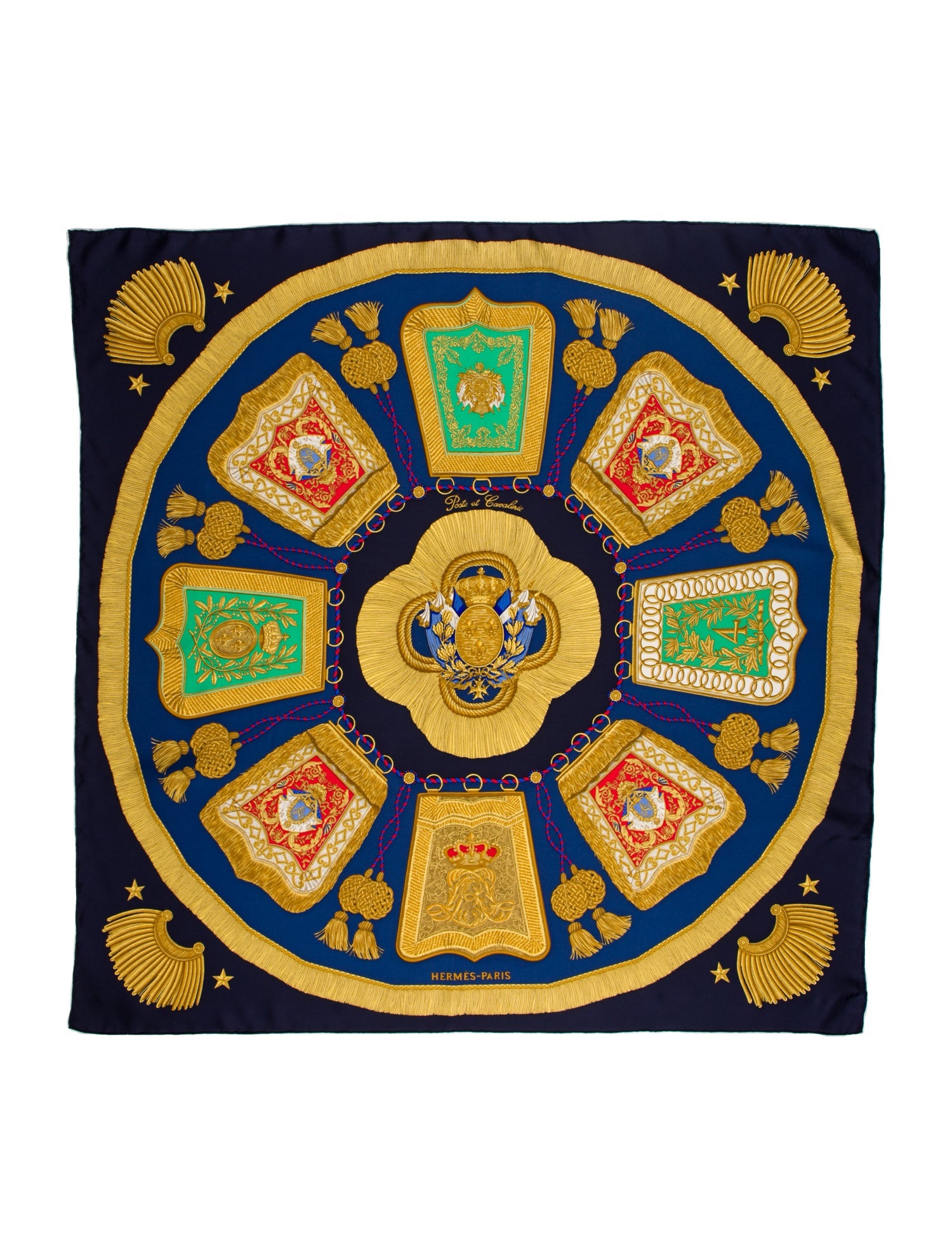 Hermès Poste et Cavalerie Silk Scarf