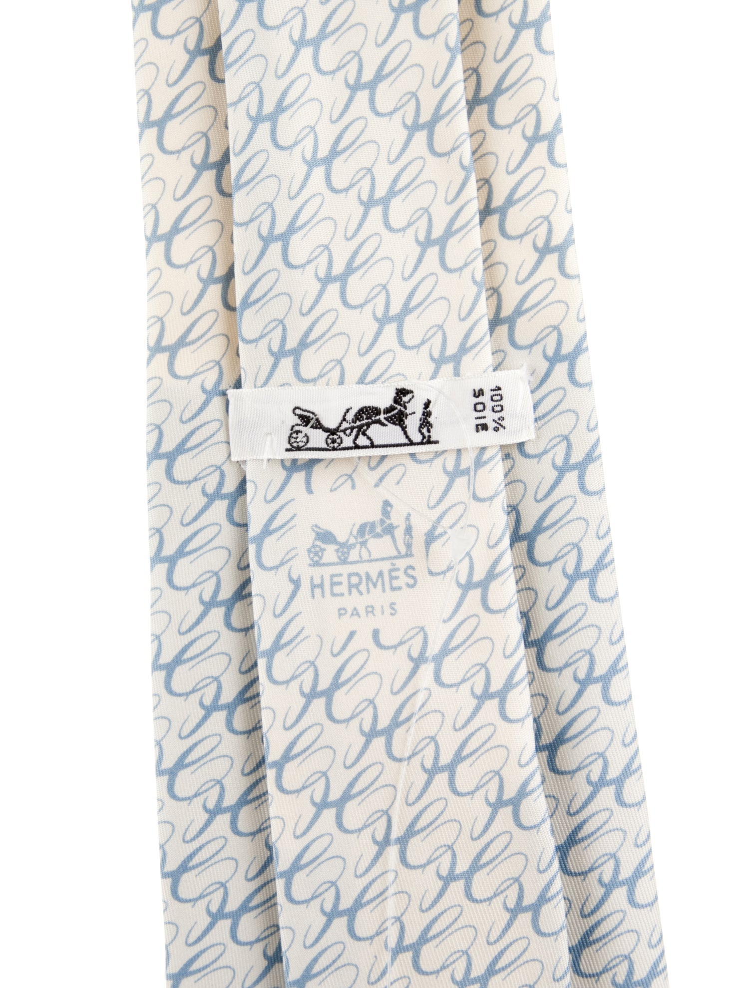 Hermès Pattern Print Silk Tie