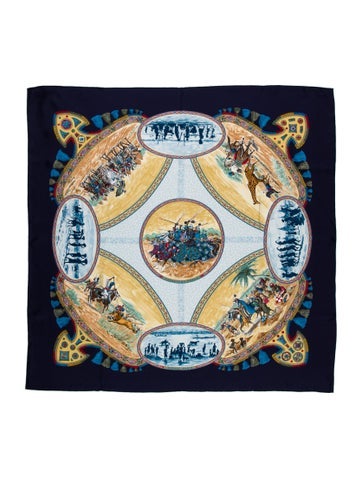 Hermès Scarves and Shawls Cavaliers Peuls Silk Scarf 90cm