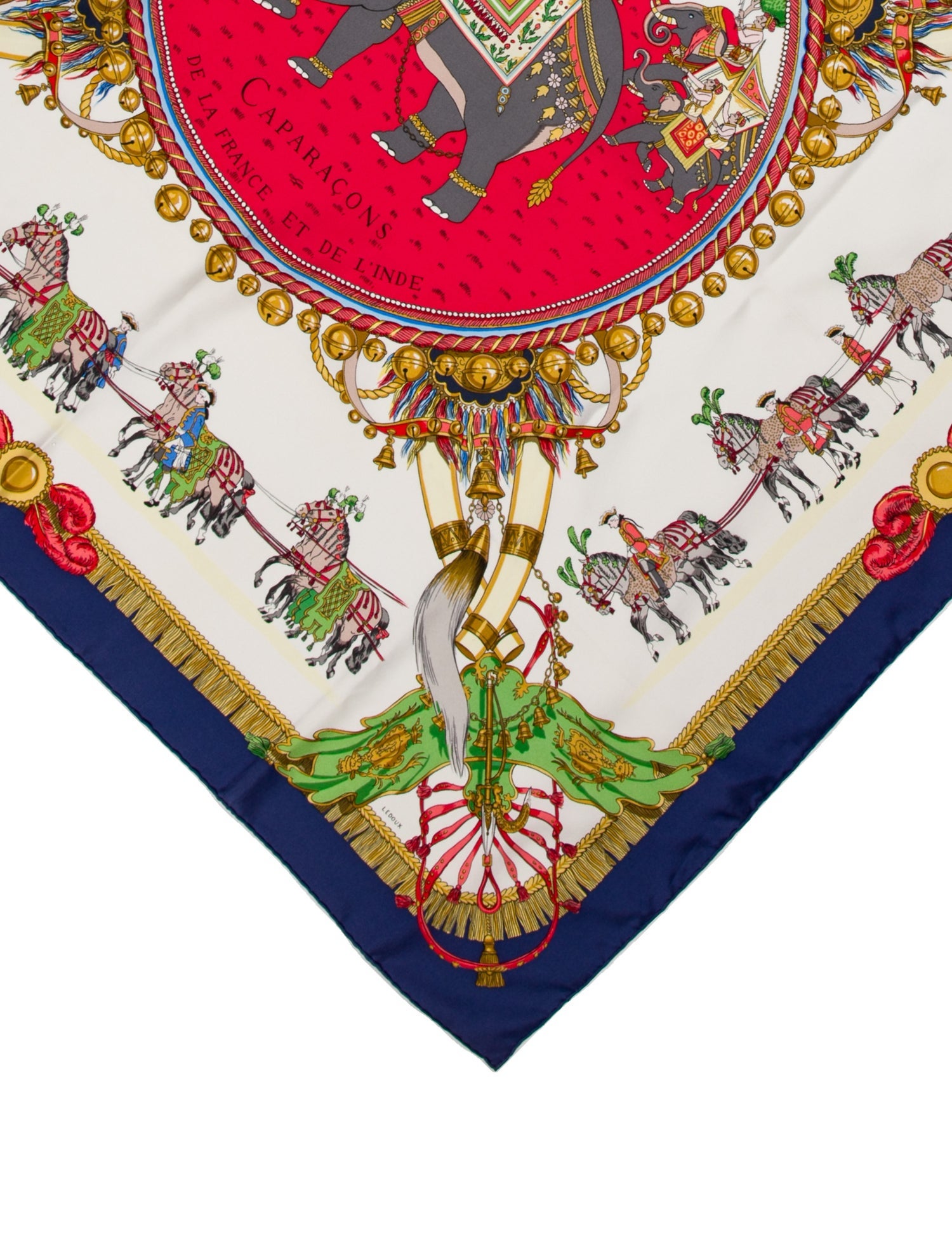 Hermès Caparaçons de la France et de L'Inde Silk Scarf