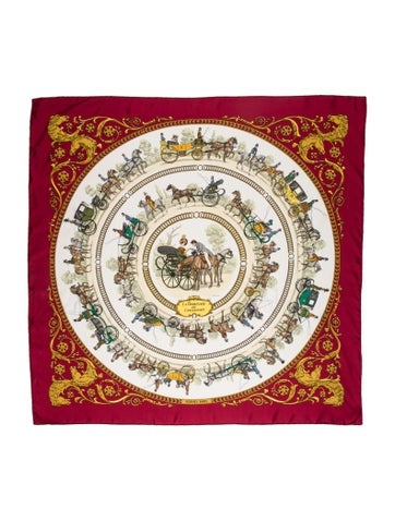 Hermès Scarves and Shawls La Promenade De Longchamps Silk Scarf 90cm
