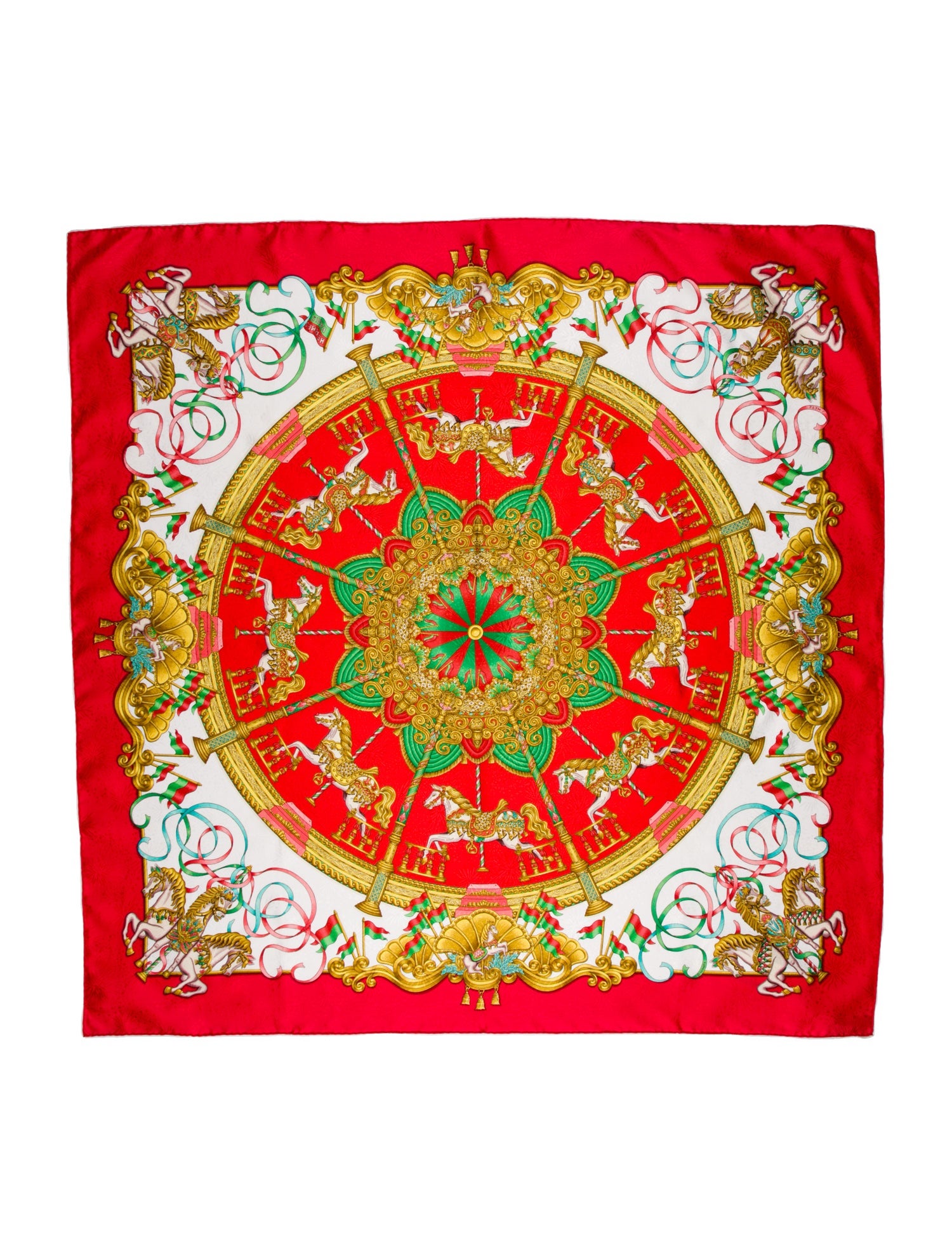 Hermès Luna Park Jacquard Silk Scarf