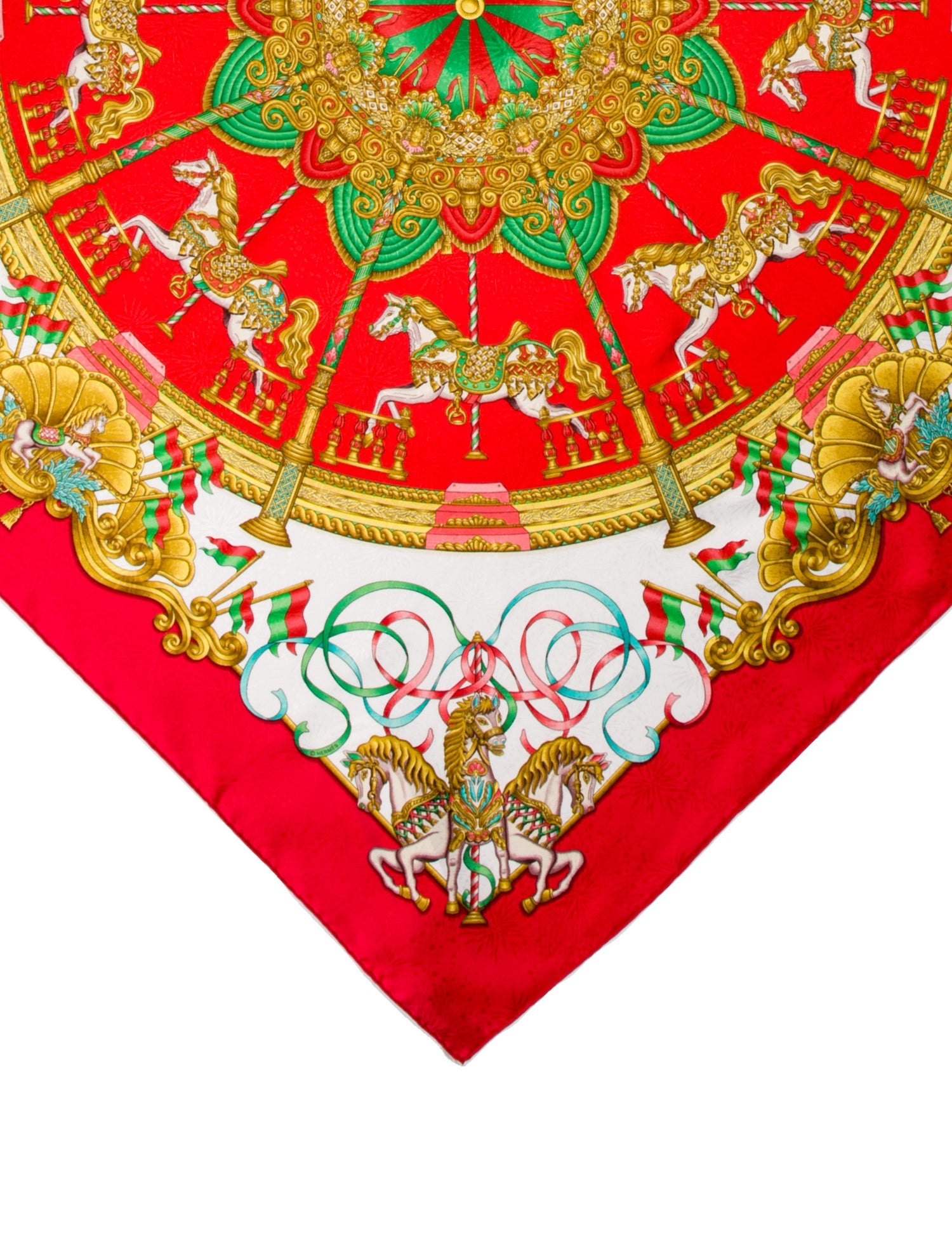 Hermès Luna Park Jacquard Silk Scarf