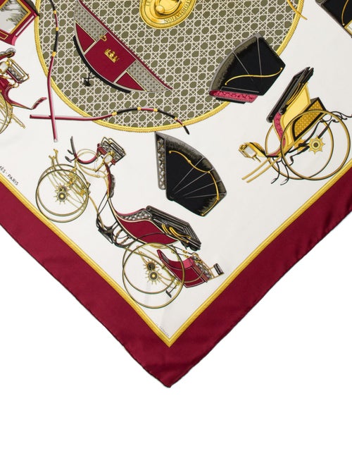 Hermès Les Voitures a Transformation Silk Scarf