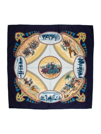 Hermès Cavaliers Peuls Silk Scarf