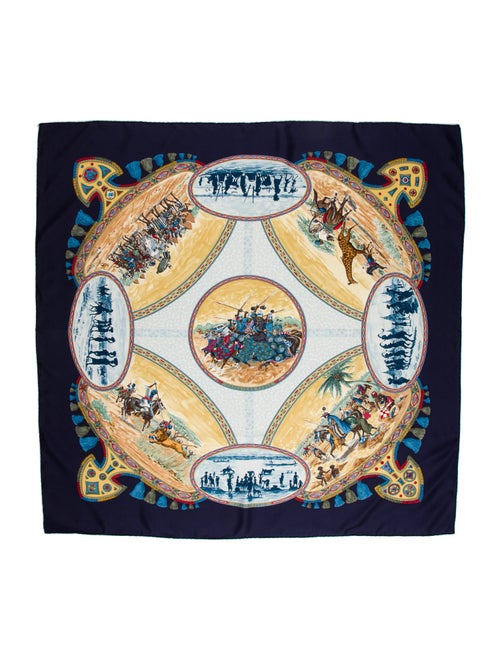 Hermès Cavaliers Peuls Silk Scarf