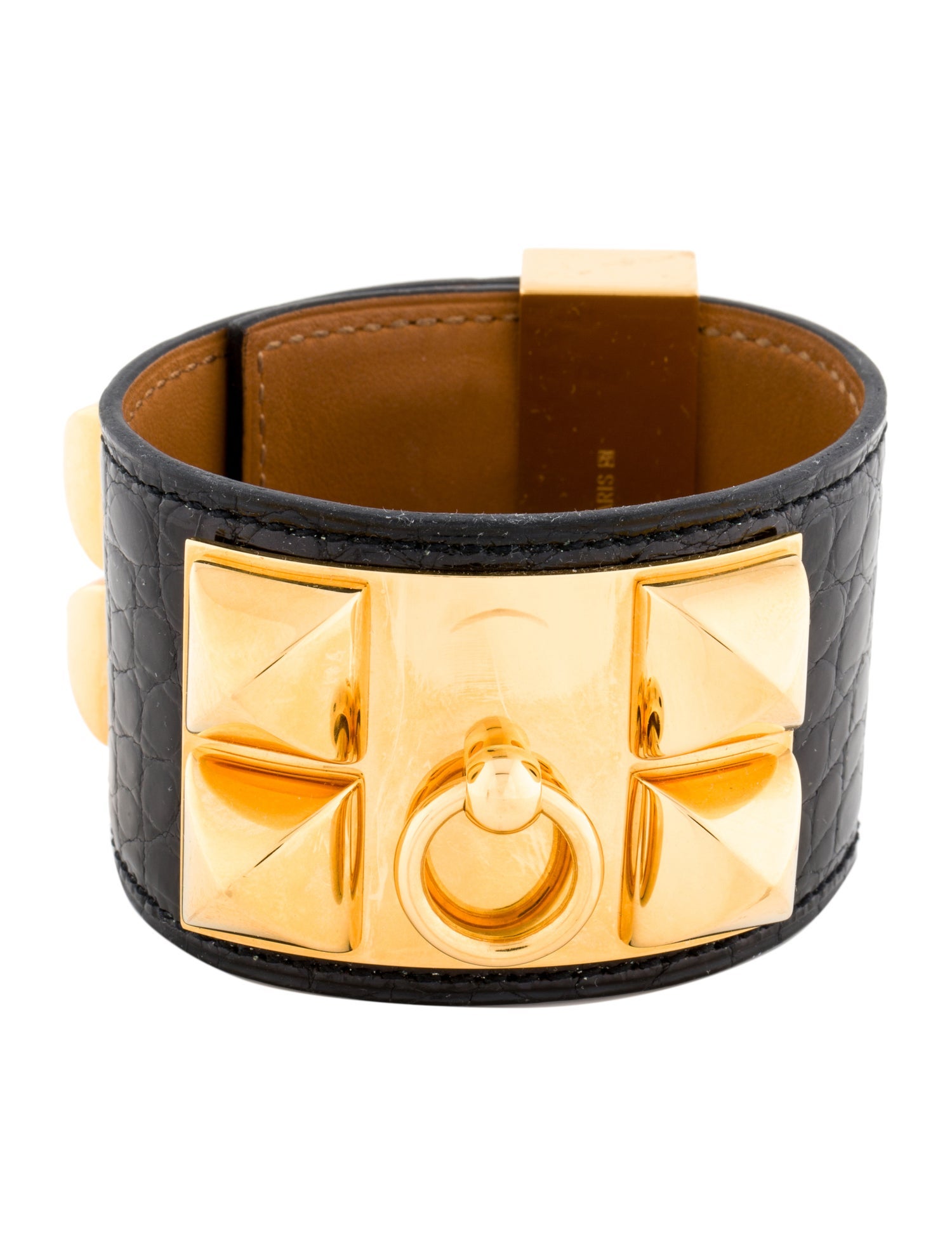 Hermès Collier de Chien Alligator Leather Wrap Bracelet