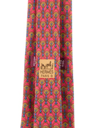 Hermès Patterned Silk Tie