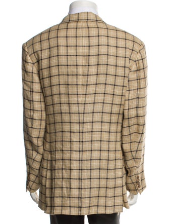 Hermès Linen Plaid Print Blazer