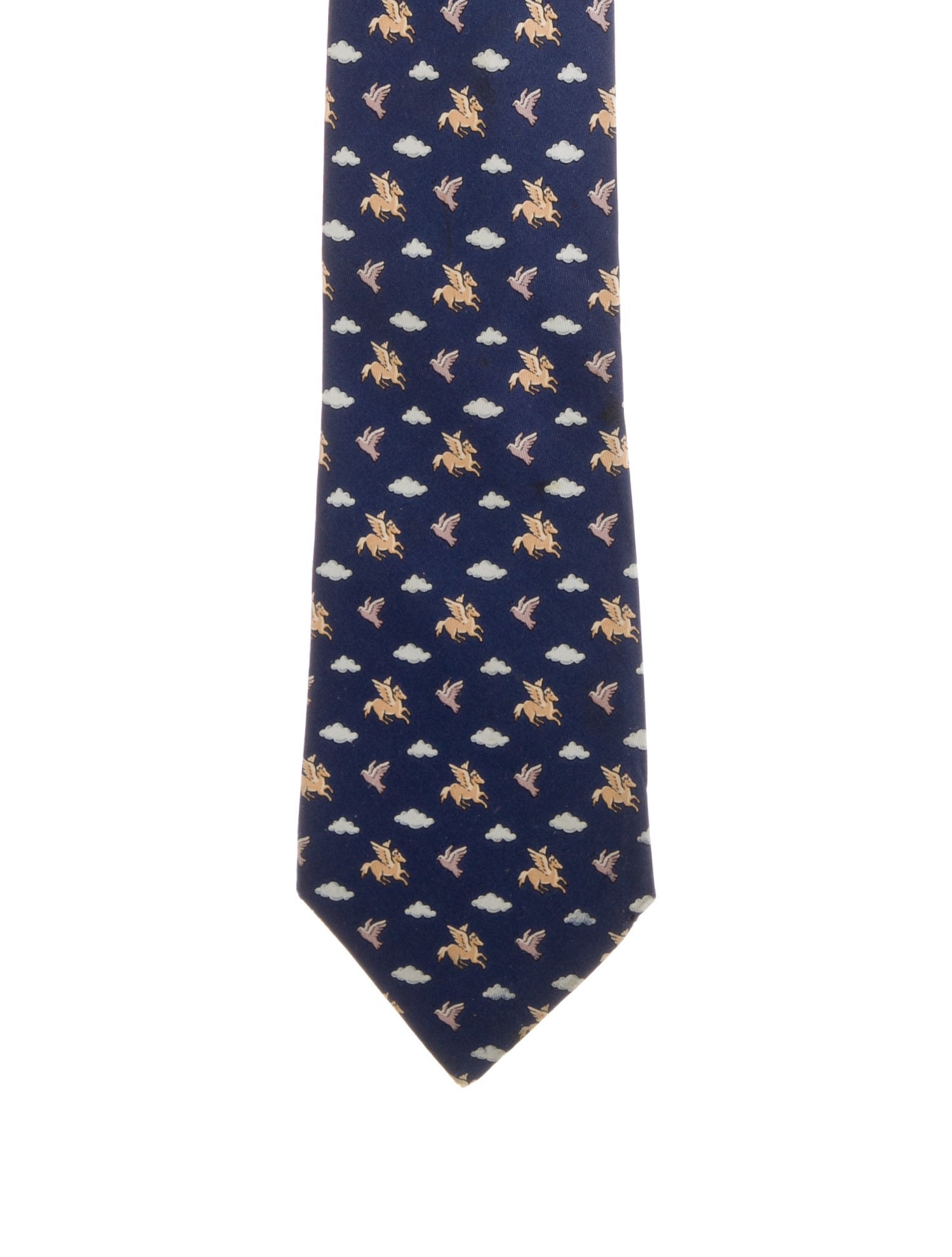 Hermès pattern silk tie