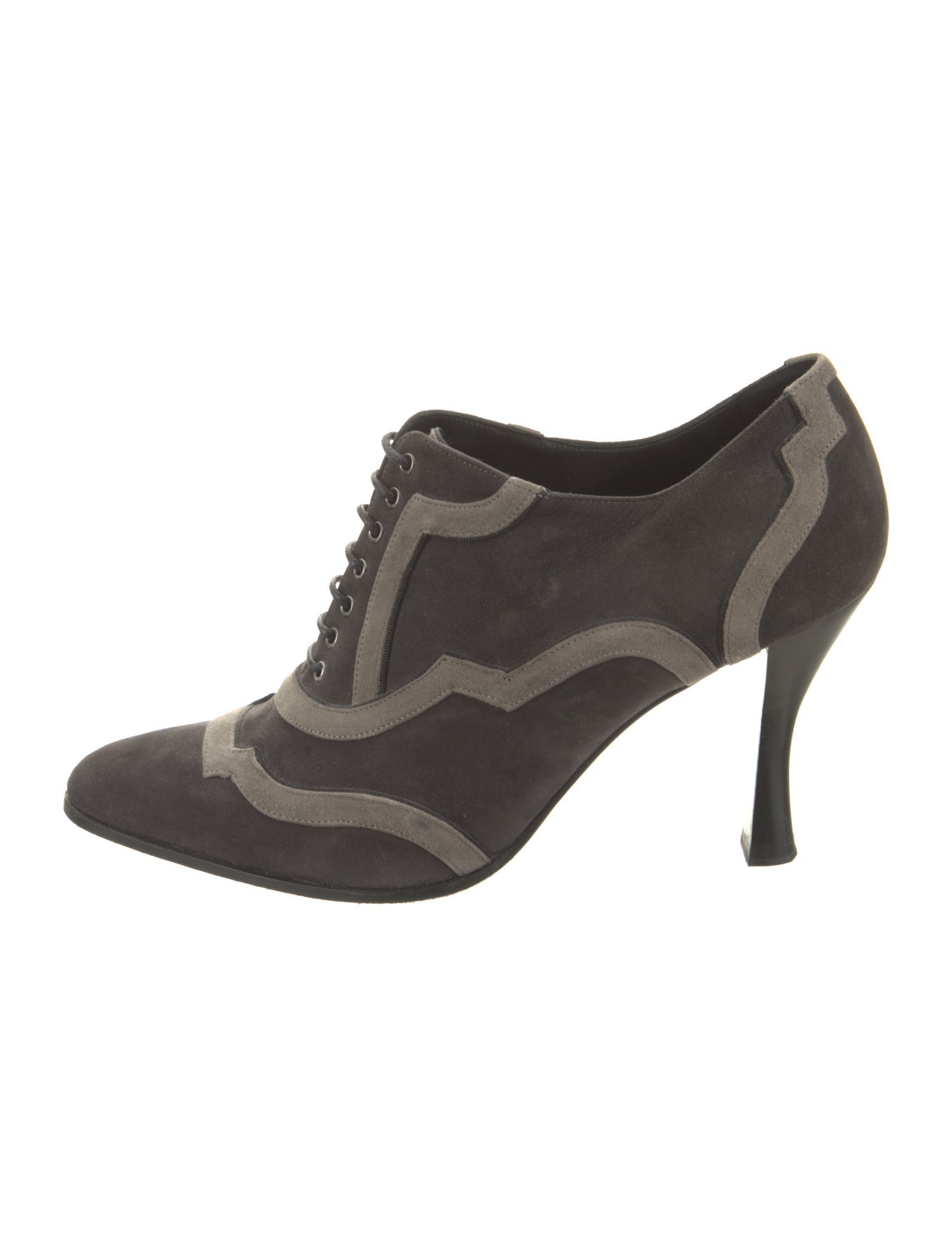 Hermès Suede Colorblock Pattern Pumps