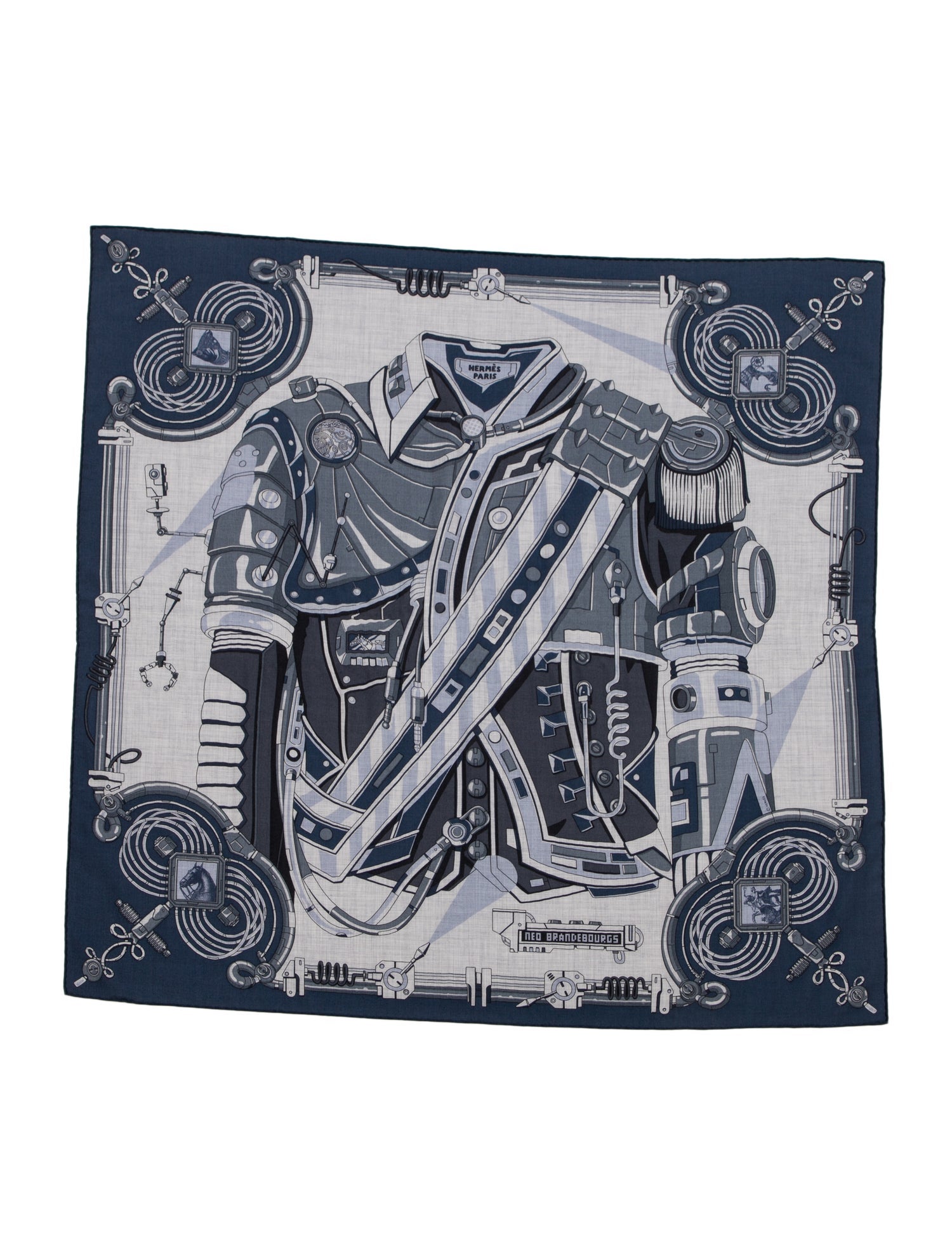 Hermès Neo Brandebourgs 100 Cashmere Scarf