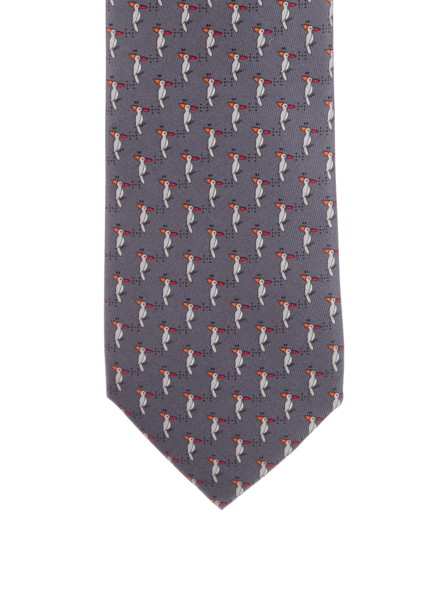 Hermès pattern silk tie