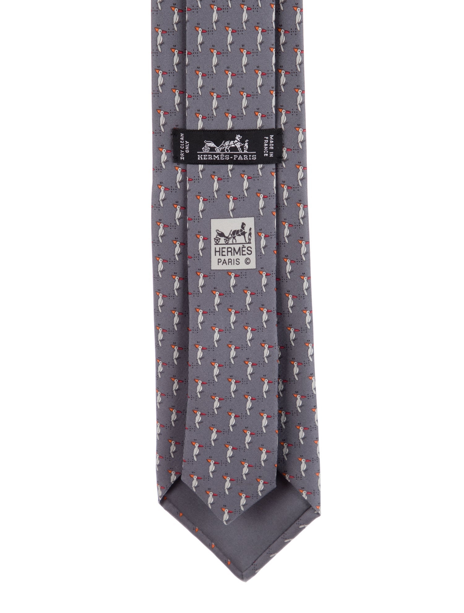 Hermès pattern silk tie