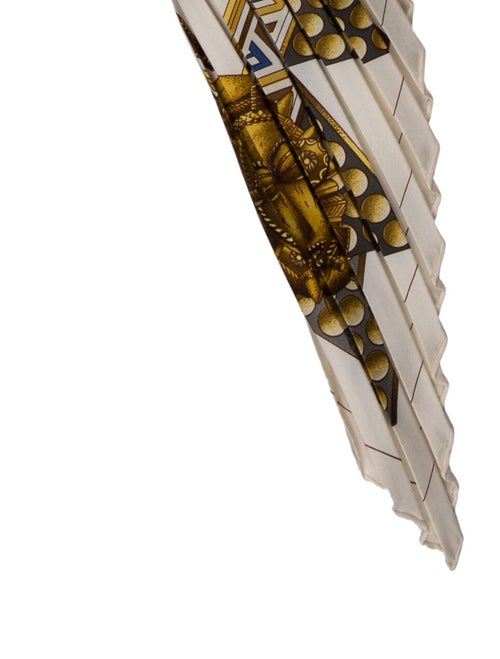 Hermès L'or Des Chefs Silk Plissé Scarf