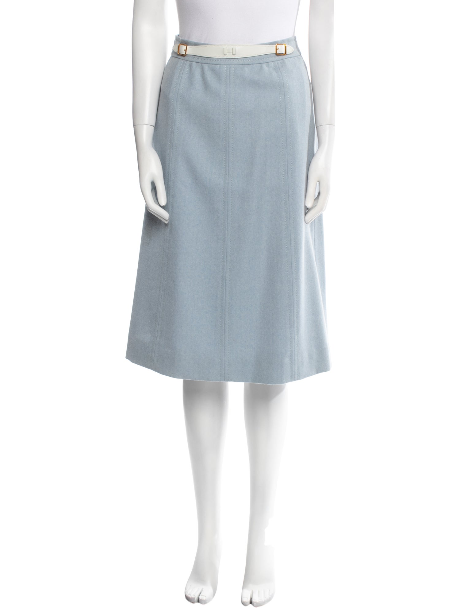 Hermès Wool Knee-Length Skirt