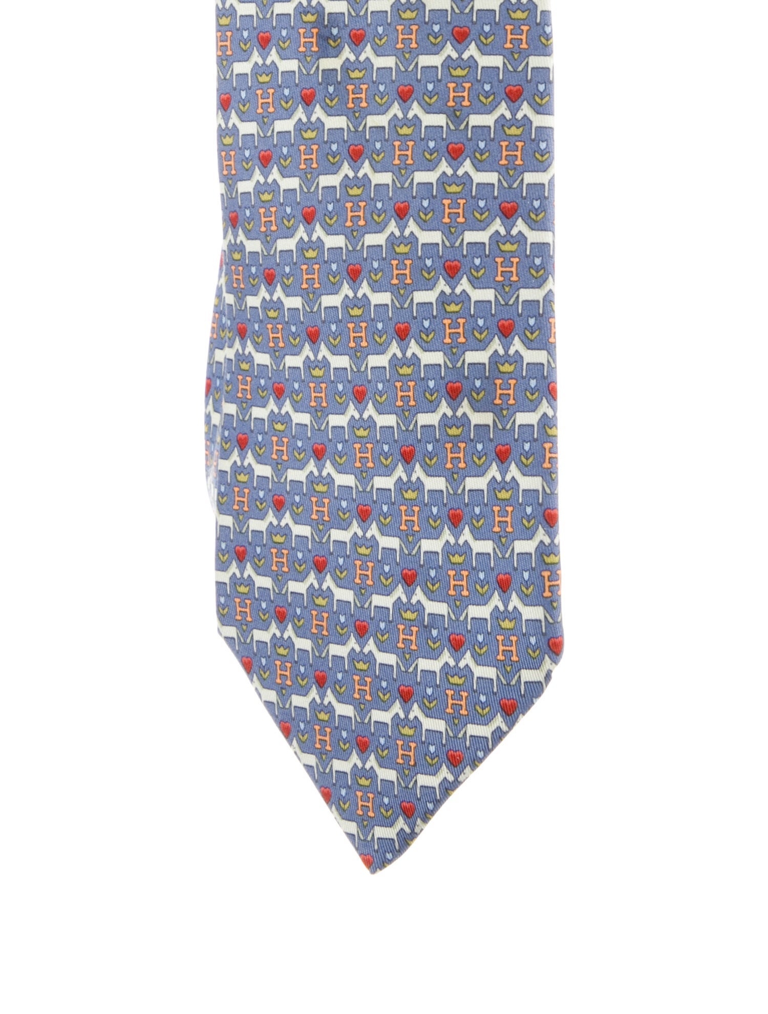 Hermès Pattern Print Tie