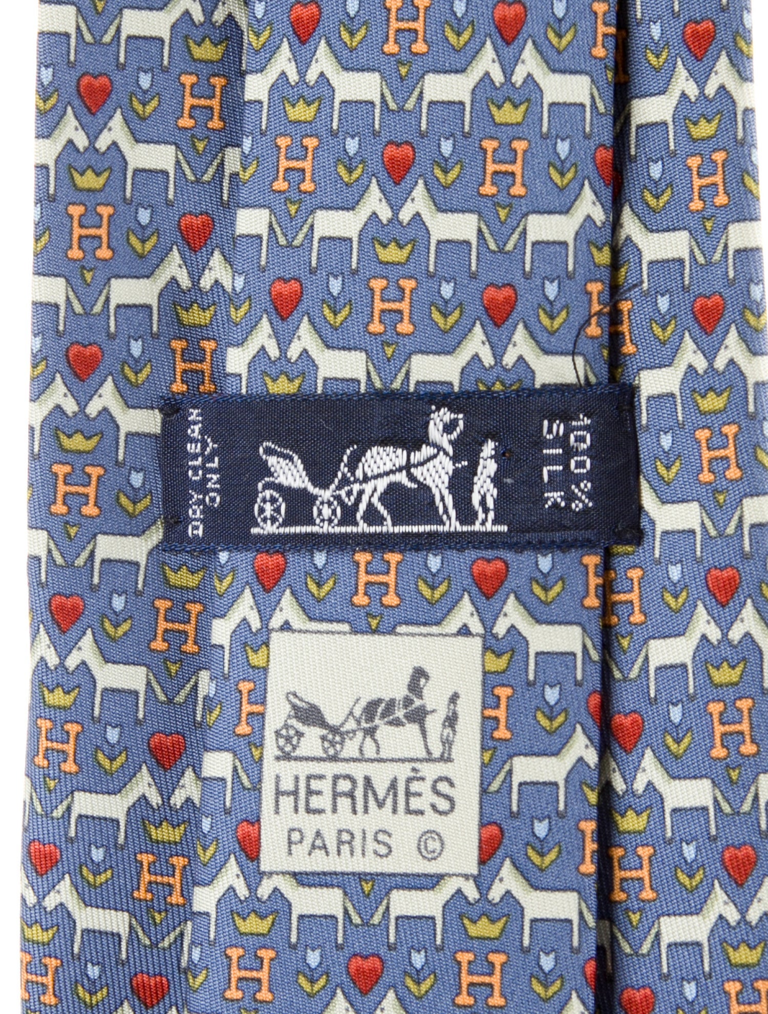 Hermès Pattern Print Tie