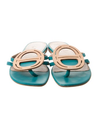 Hermès Galet Chaîne d'Ancre Goat Leather Flip Flops