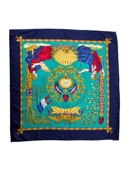 Hermès Republique Francaise Liberte Egalite Fraternite 1789 Silk Scarf