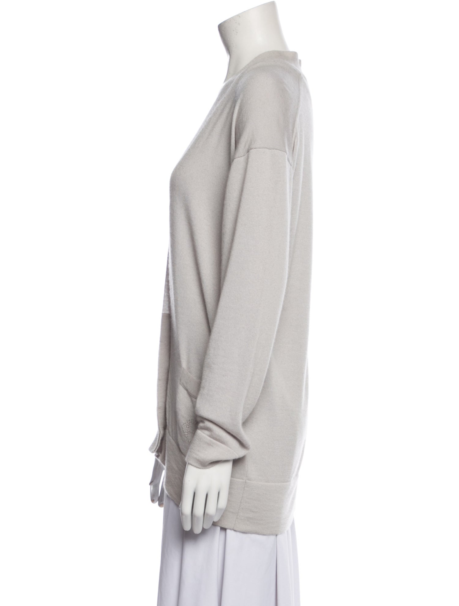 Hermès Cashmere Plunge Neckline Sweater