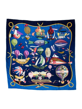 Hermès Les Folies du Ciel Silk Scarf
