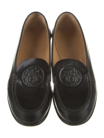Hermès H Logo Patent Leather Loafers