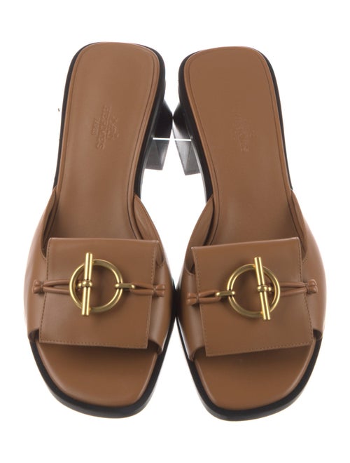 Hermès Ilot 50 Leather Slides