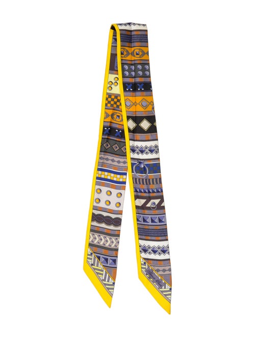 Hermès Colliers de Chiens Silk Twilly Scarf