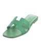 Hermès H Logo Leather Slides