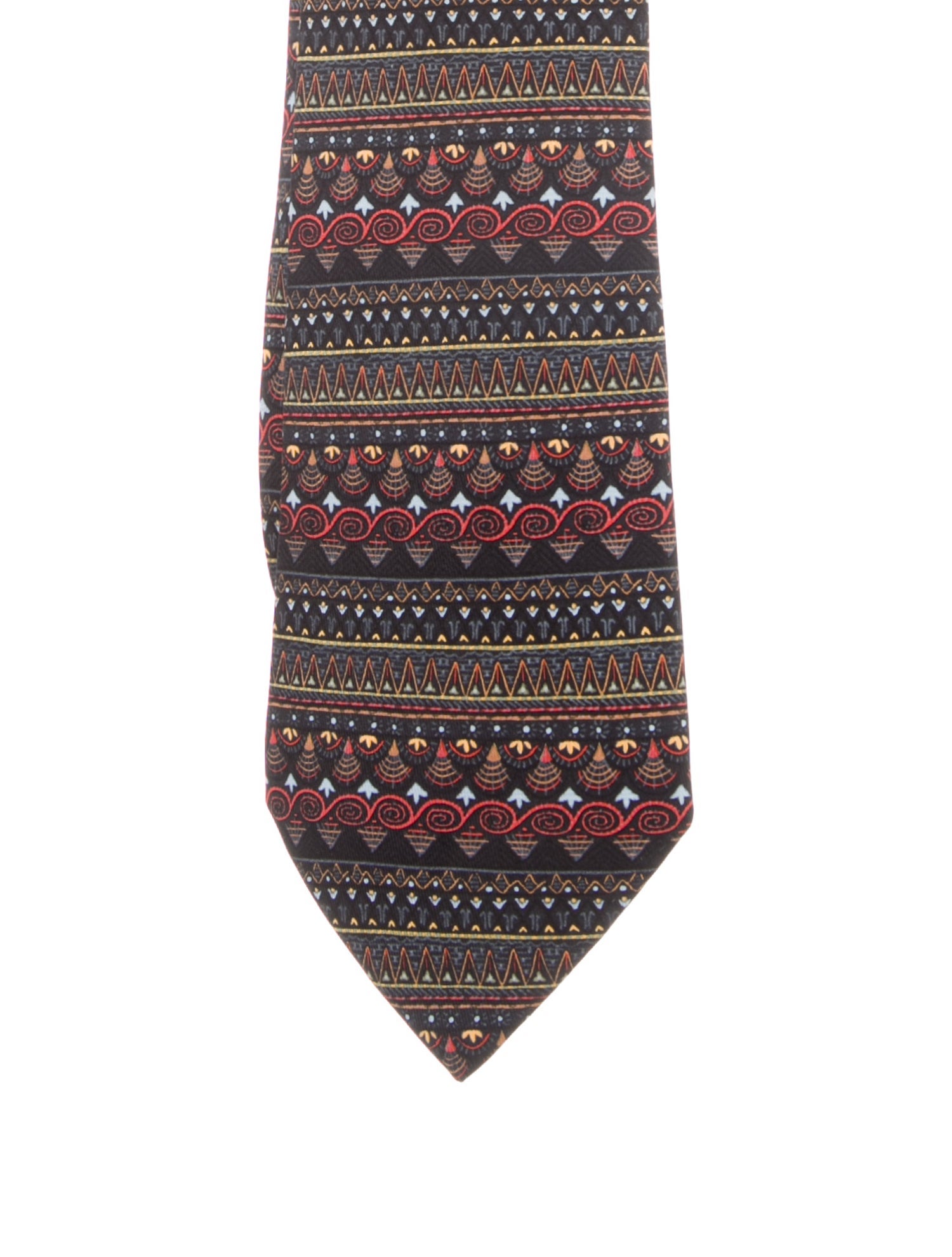 Hermès pattern silk tie