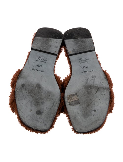 Hermès Oran Shearling Shearling Slides