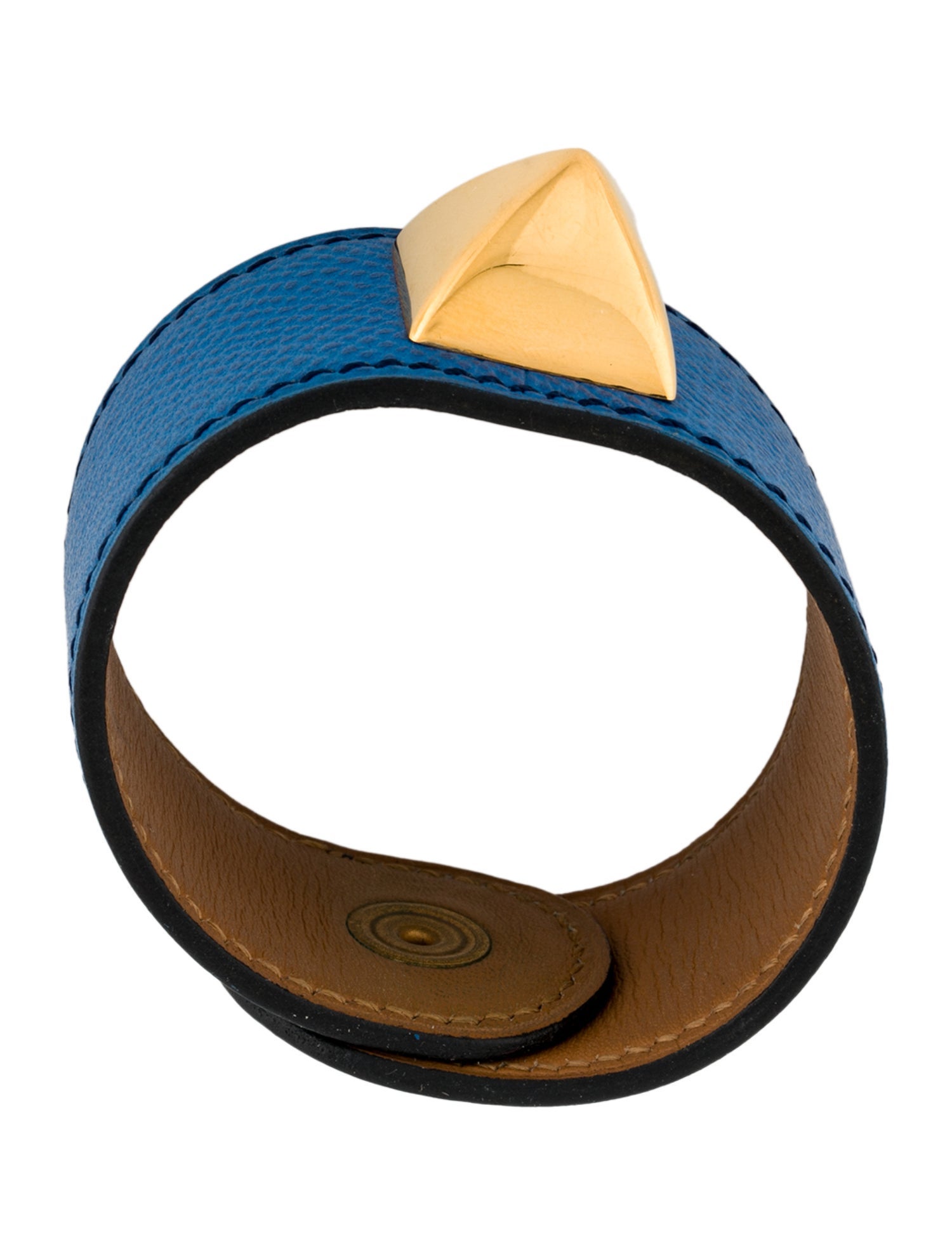 Hermès Leather Medor Stud Wrap Bracelet