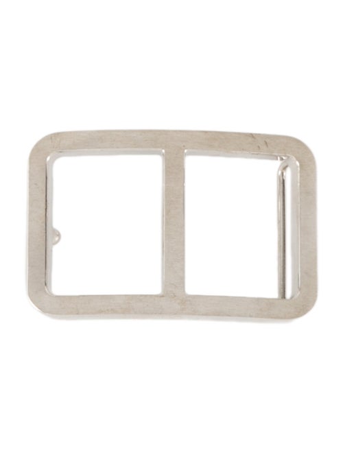 Hermès Brushed Palladium Domino Belt Buckle