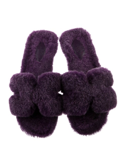 Hermès Oran Shearling Slides