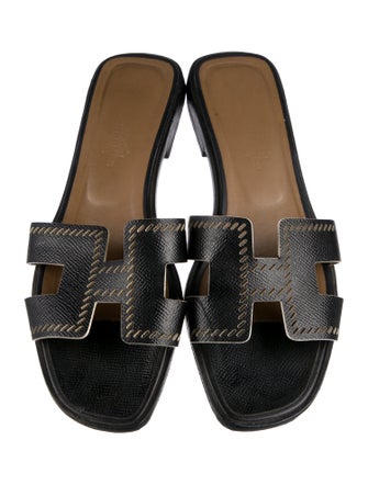Hermès Oran Calfskin Slides