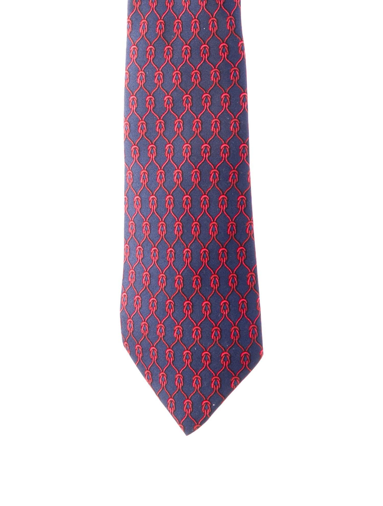 Hermès Pattern Print Silk Tie