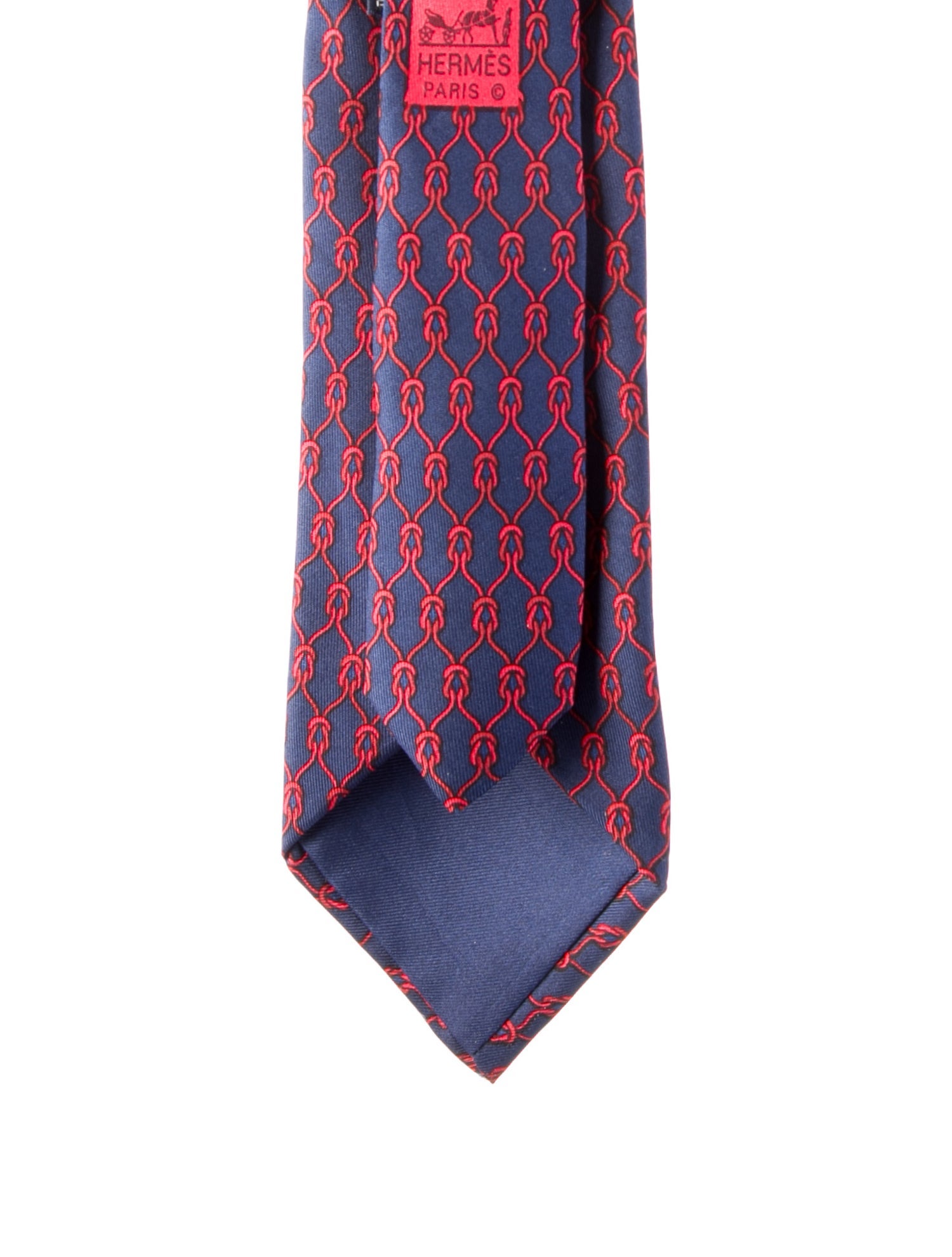 Hermès Pattern Print Silk Tie