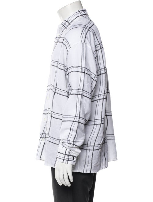 Hermès Linen Plaid Print Shirt