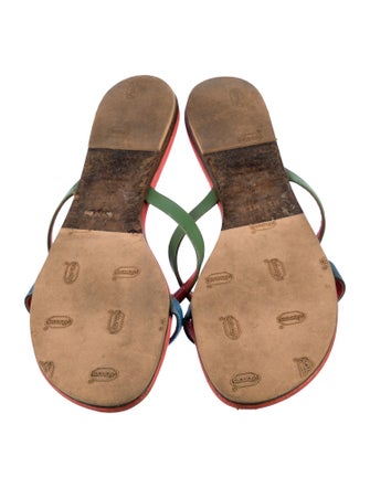 Hermès Corfou Leather Slides